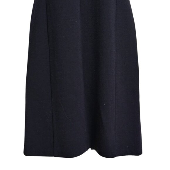 Banana Republic Navy Esther Pintuck Wool Blend Sleeveless Shift Dress Sz 10 - Picture 3 of 9
